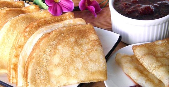 Заварные блины на молоке