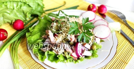 Мужской салат с редисом