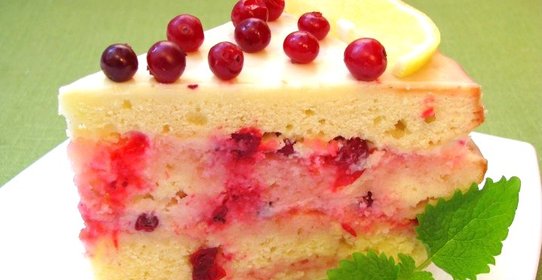 Торт «Роман лимона с клюквой»