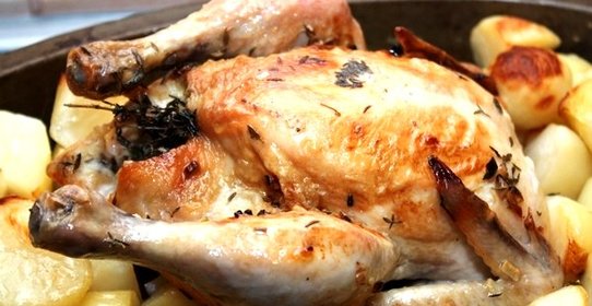 Запеченная курица с тимьяном