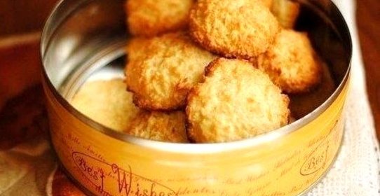 Быстрое кокосовое печенье без муки
