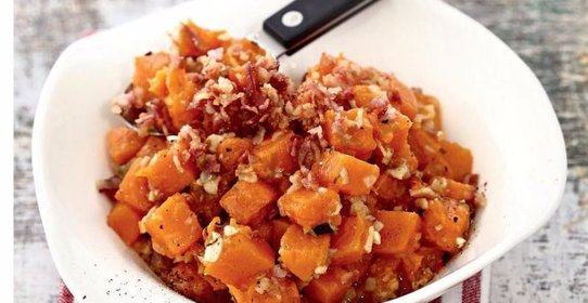 Тыквенная каша с беконом