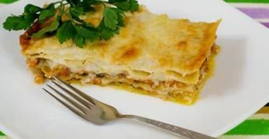 Пряная овощная лазанья с тыквой