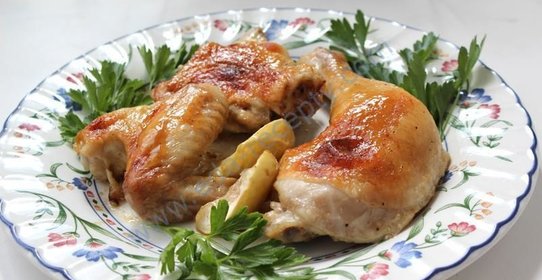 Курица с медом в духовке