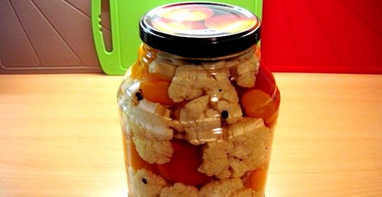 Маринованная цветная капуста на зиму в банках