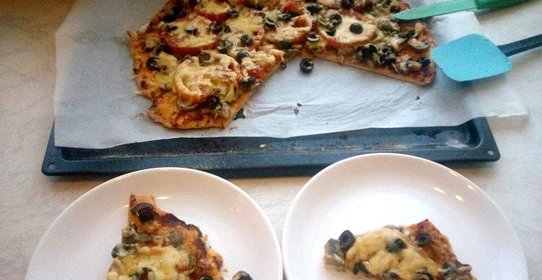 Овощная пицца по-домашнему