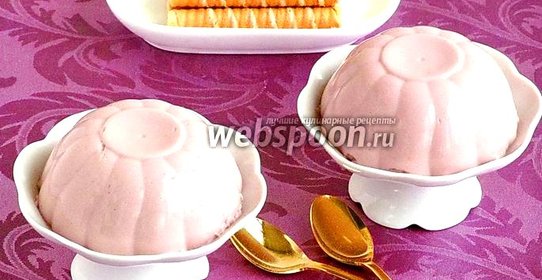 Крем-желе из сметаны и виноградного сока