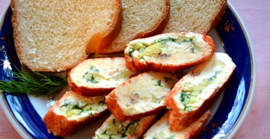 Сырный рулет с грибами