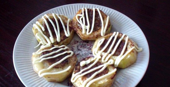 Кабачковые кольца с мясом