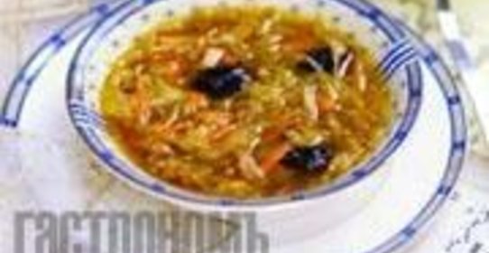 Капустная похлебка с уткой