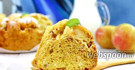 Лимонный пирог с белой смородиной и яблоком