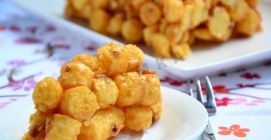 Торт из кукурузных палочек со сгущенкой