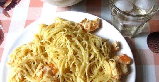 Паста с креветками
