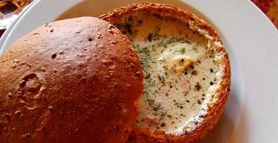 Суп в горшочке из хлеба