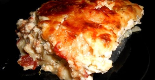 Лазанья с креветками