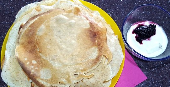 Блины с отрубями на электрогриле