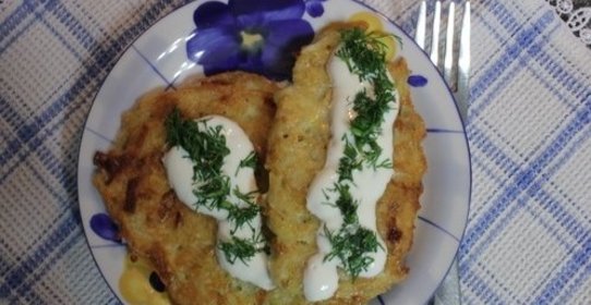 Драники с чесноком