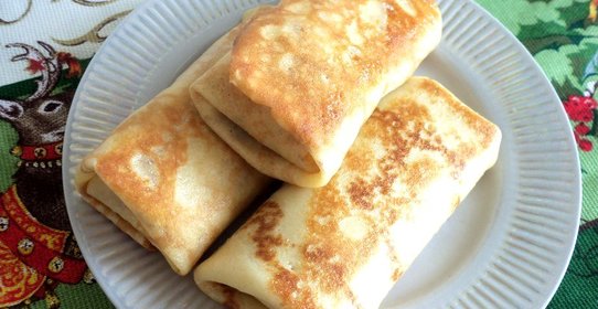 Блинчики фаршированные творогом