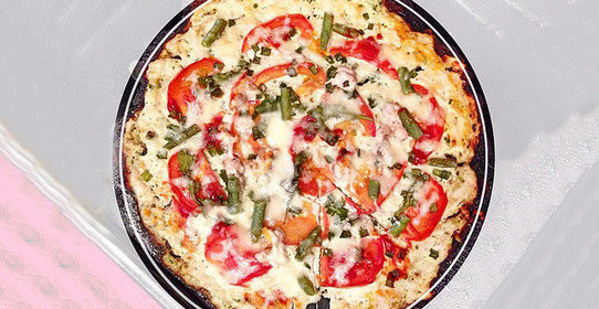 Творожная пицца с грибами