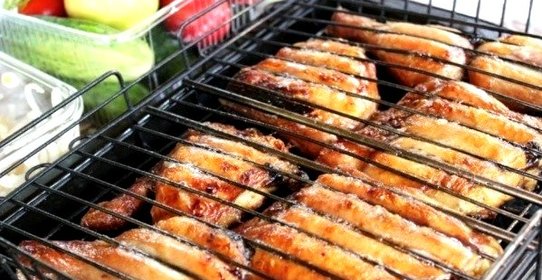 Шашлык из курицы в соевом соусе