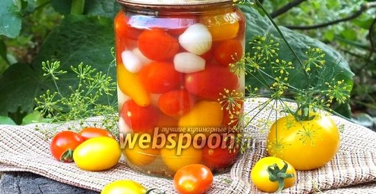 Маринованные черри с жемчужным луком