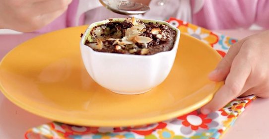 Шоколадно-банановый хлебный пудинг