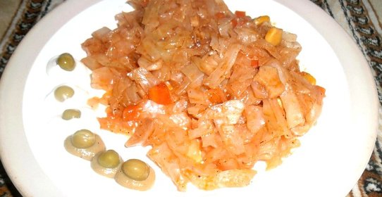 Постная тушеная капуста