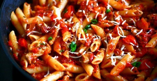 Пенне ригате со свиной вырезкой