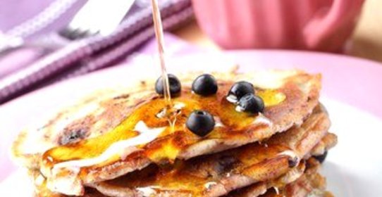 Черничные блинчики с лимонной цедрой
