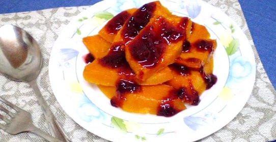 Тыква запеченная с вареньем