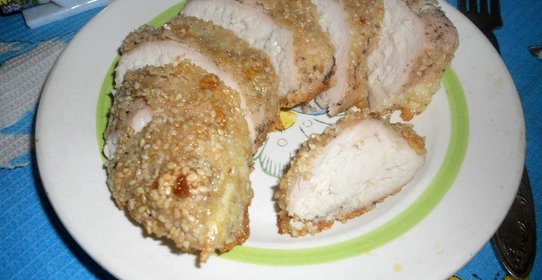 Куриная грудка в кунжуте