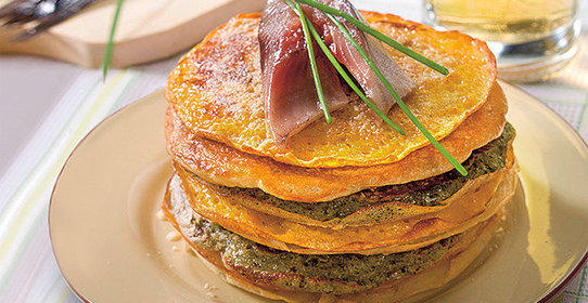 Закусочные блины с лучком