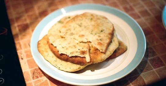 Лепешки с кинзой