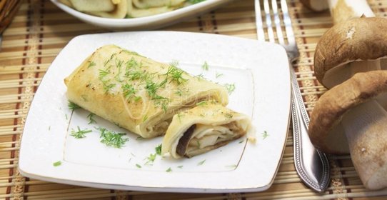 Блинчики с грибами