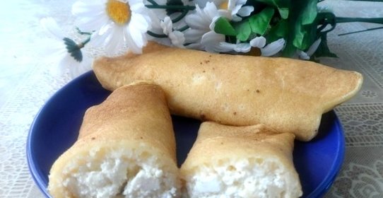 Блинчики с творогом в мультиварке