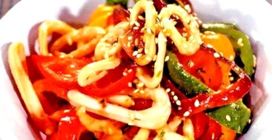 Кальмары в воке