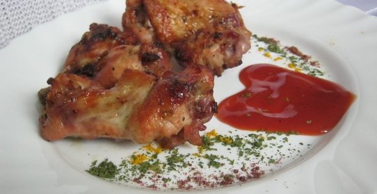 Запеченные куриные крылышки Апельсиновые нотки