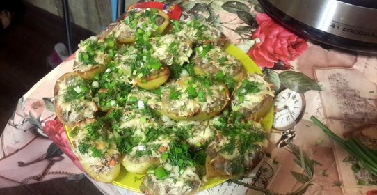Картошка запеченная с фаршем