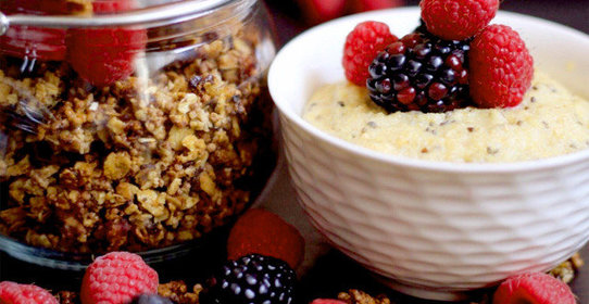 Каша из овсяных отрубей с семенами чиа