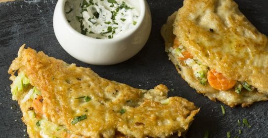 Драники с овощной начинкой