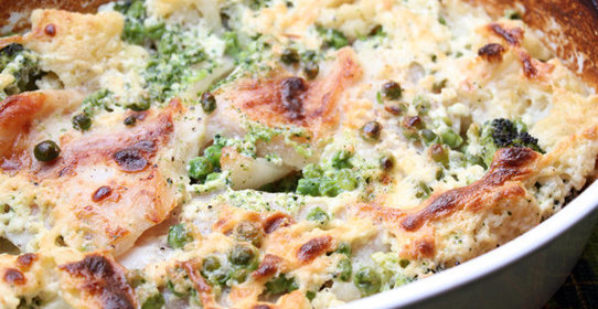 Рыба, запеченная в сливках