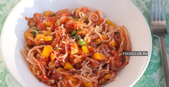 Ширатаки с овощами