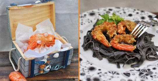 Хрустящие креветки в панировке из хлебных крошек и пармезана