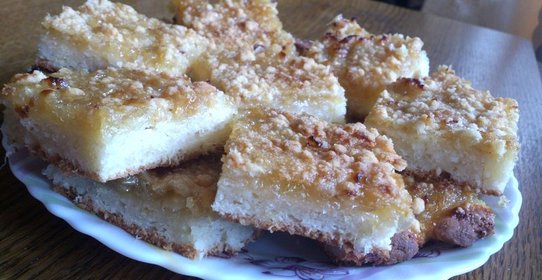 Лимонно-творожный пирог