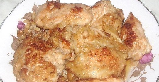 Курица с имбирем и чесноком