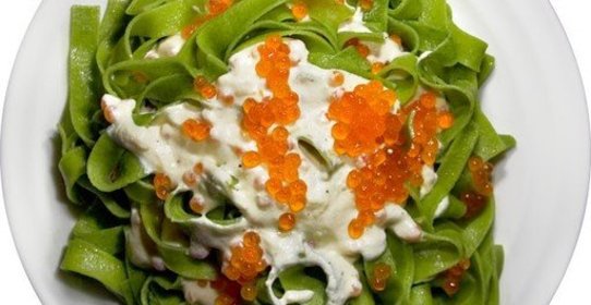 Фетуччине с икрой