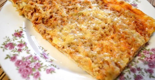 Пицца домашняя с фаршем