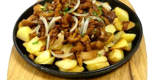 Лисички жареные с луком