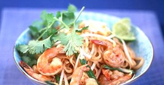 Рисовая лапша с креветками