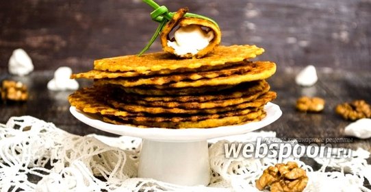 Вафли из кукурузной муки с орешками